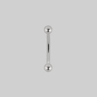 Silver titanium curved barbell silver 10mm