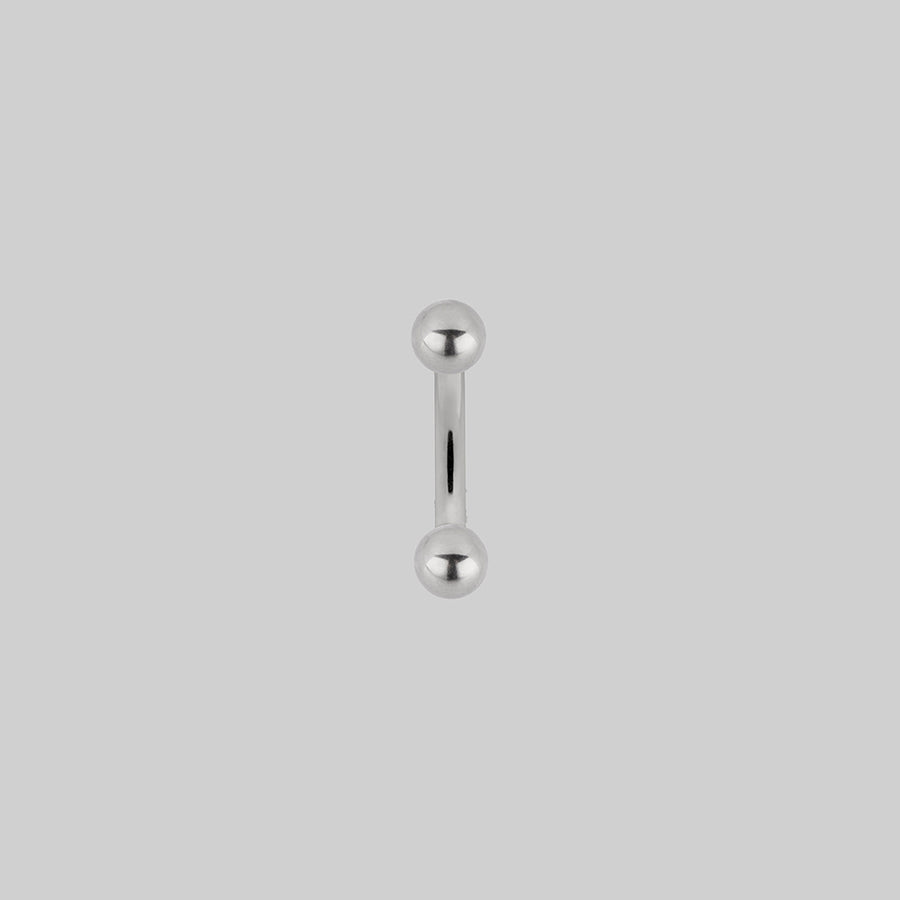 Silver titanium curved barbell silver 6mm