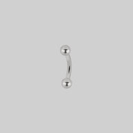 Silver titanium curved barbell silver 6mm