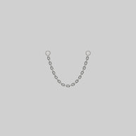 Titanium silver piercing chain 40mm