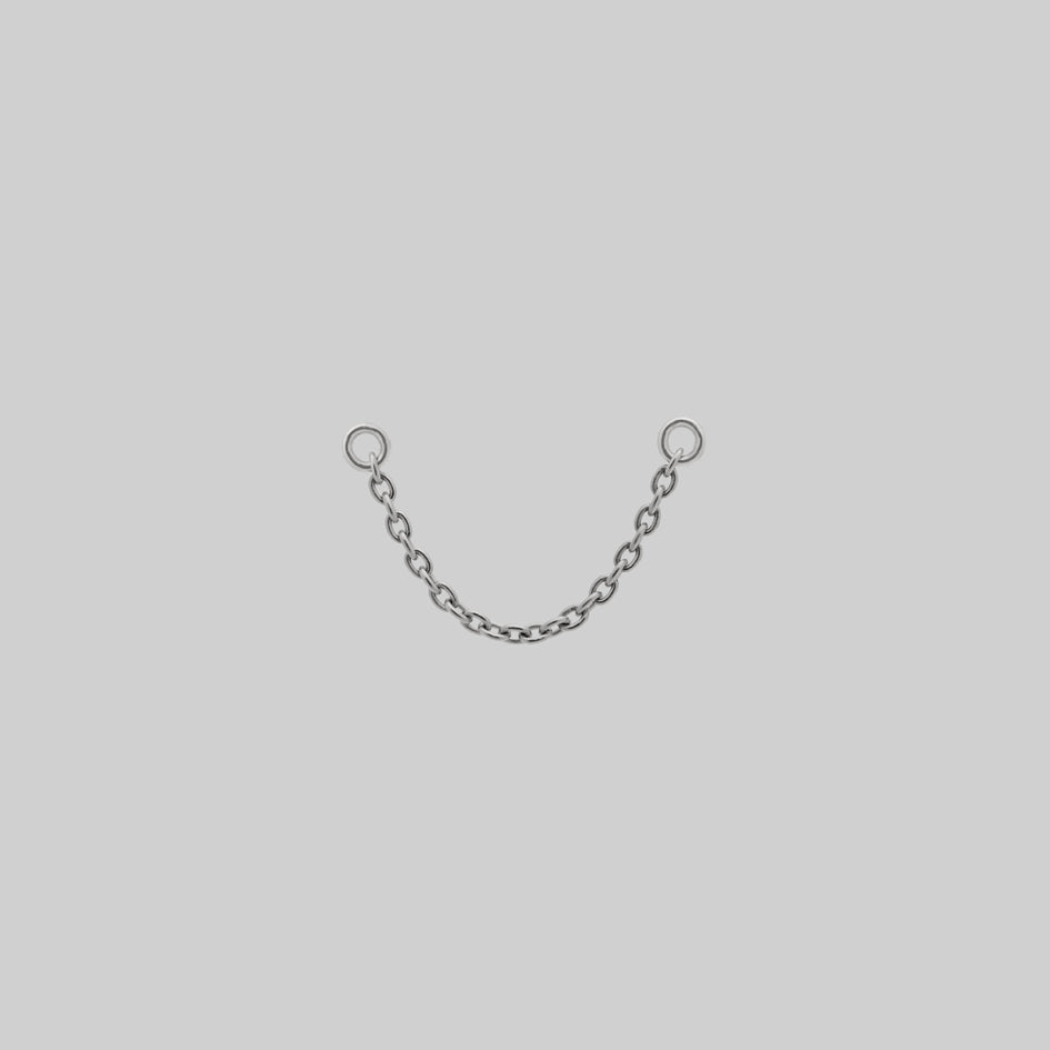 Titanium silver piercing chain 32mm