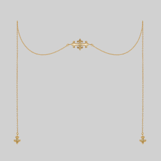 UNCHAINED. Armour Face Chain - Gold