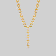 gold plated lariat style chain