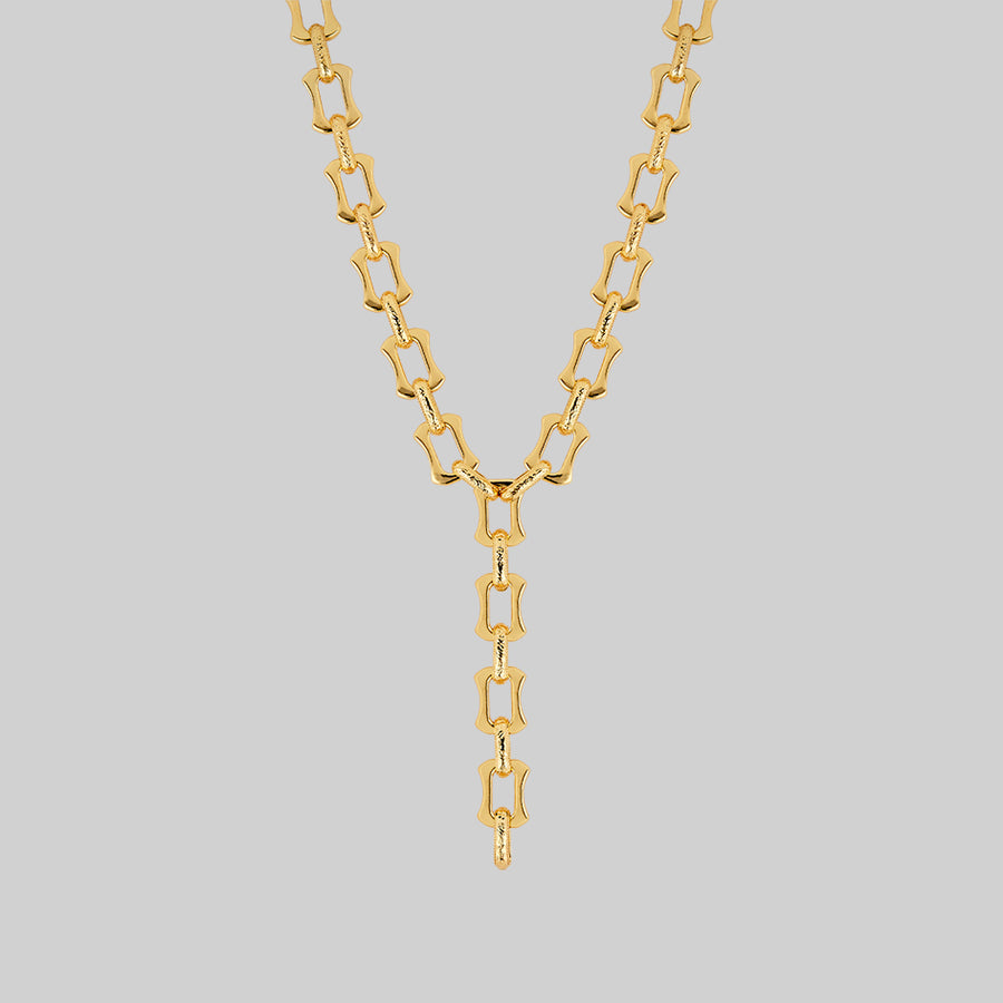 gold plated lariat style chain