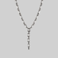 silver plated chunky drop chain