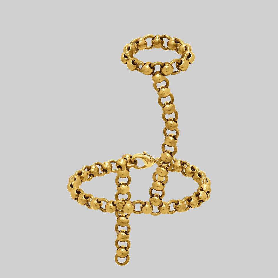 Vici gold elizabethan hand chain gothic