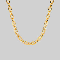 chunky ladder link chain necklace gold