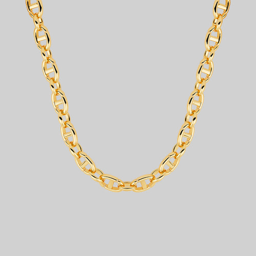 ARAEL. Twisted Figaro T-Bar Chain - Gold