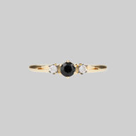simple black gemstone ring