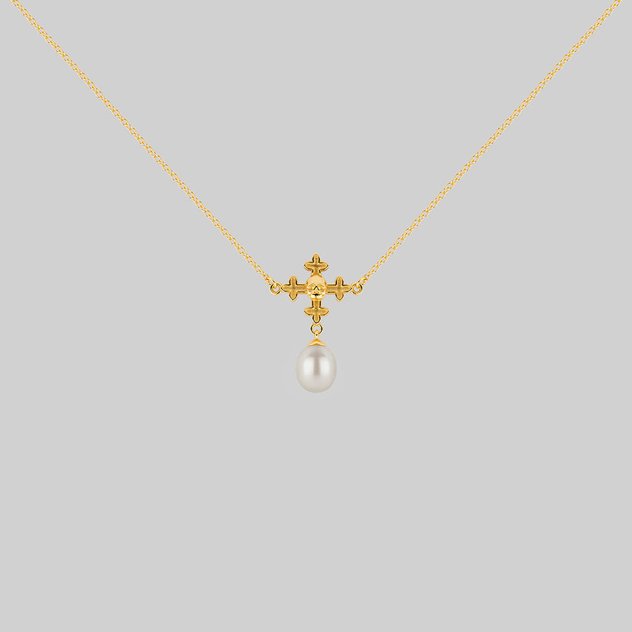 Gold delicate gothic necklace