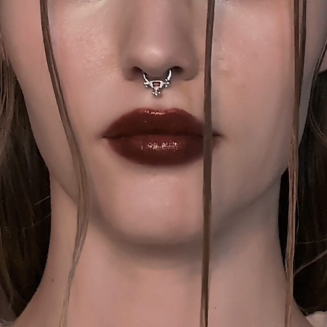 silver medieval garnet septum daith forward helix clicker ring