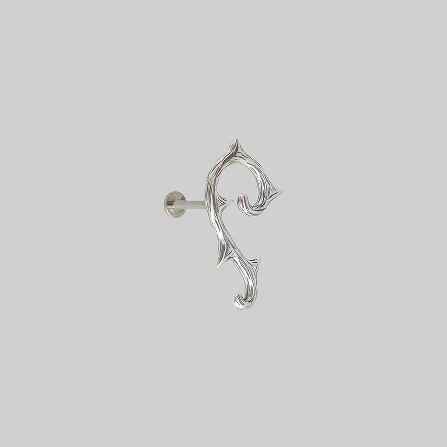 TAUNT. Thorn Stud Earring - Silver silver thorn vintage gothic stud earring right