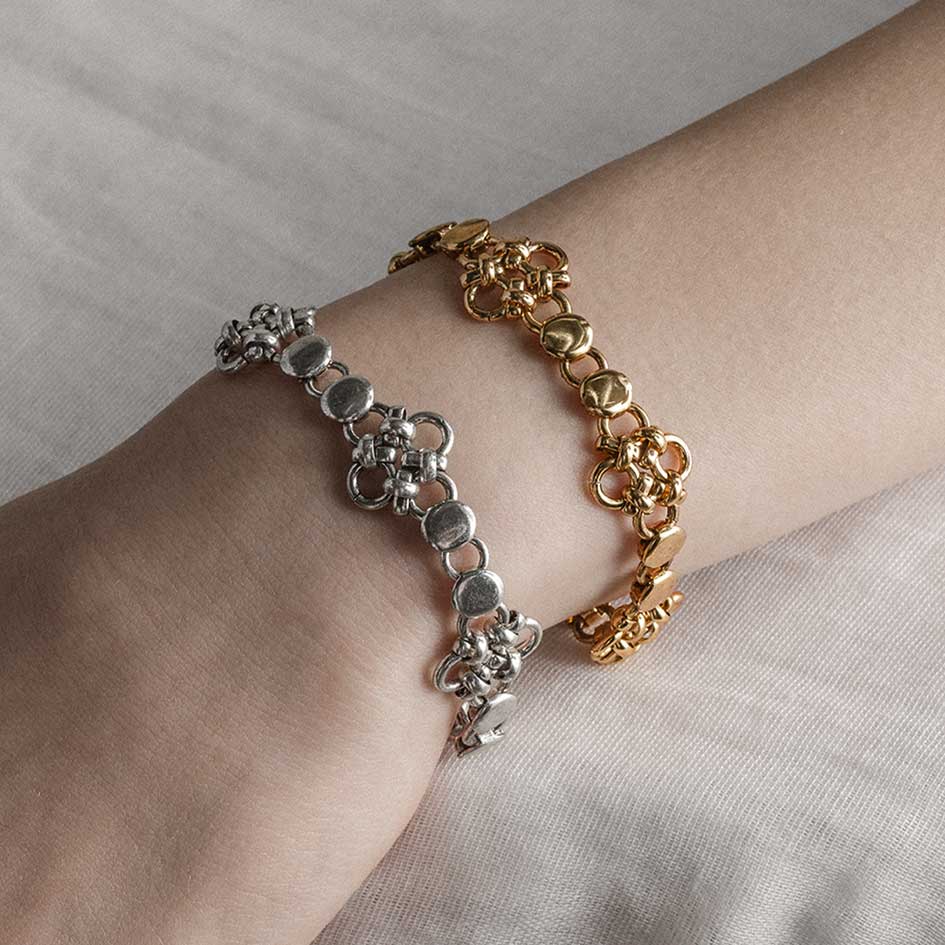 knotwork chainmail chunky bracelet