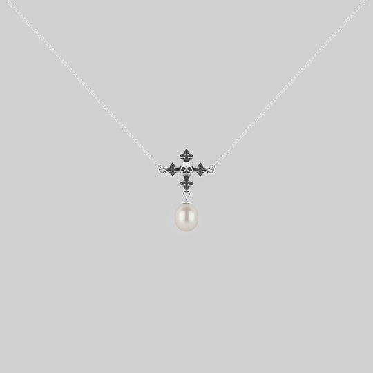 OPHELIA. Medieval Cross Collar - Silver