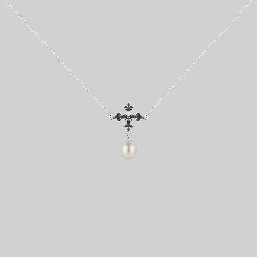 OPHELIA. Medieval Cross Collar - Silver