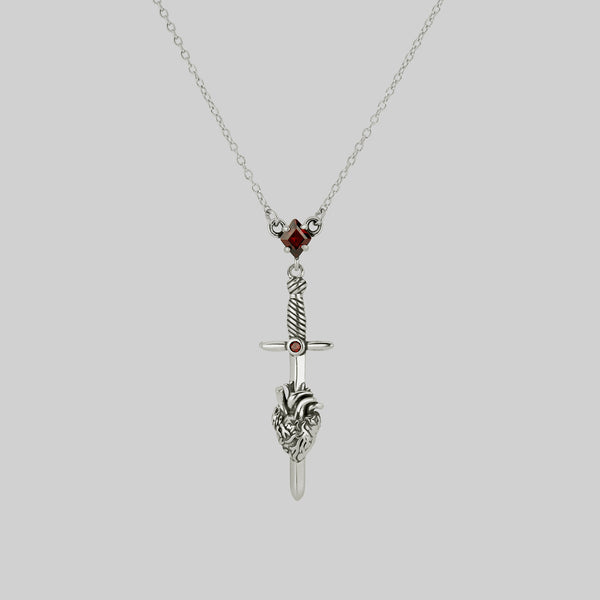 ALL MY Sword Heart Necklace Silver – REGALROSE