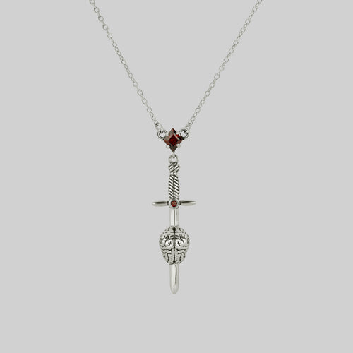 OPHELIA. Medieval Cross Choker - Silver