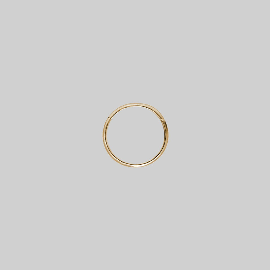 LARA. Gold Titanium Clicker Ring A small gold clicker ring with a simple design 10mm x 0.8mm