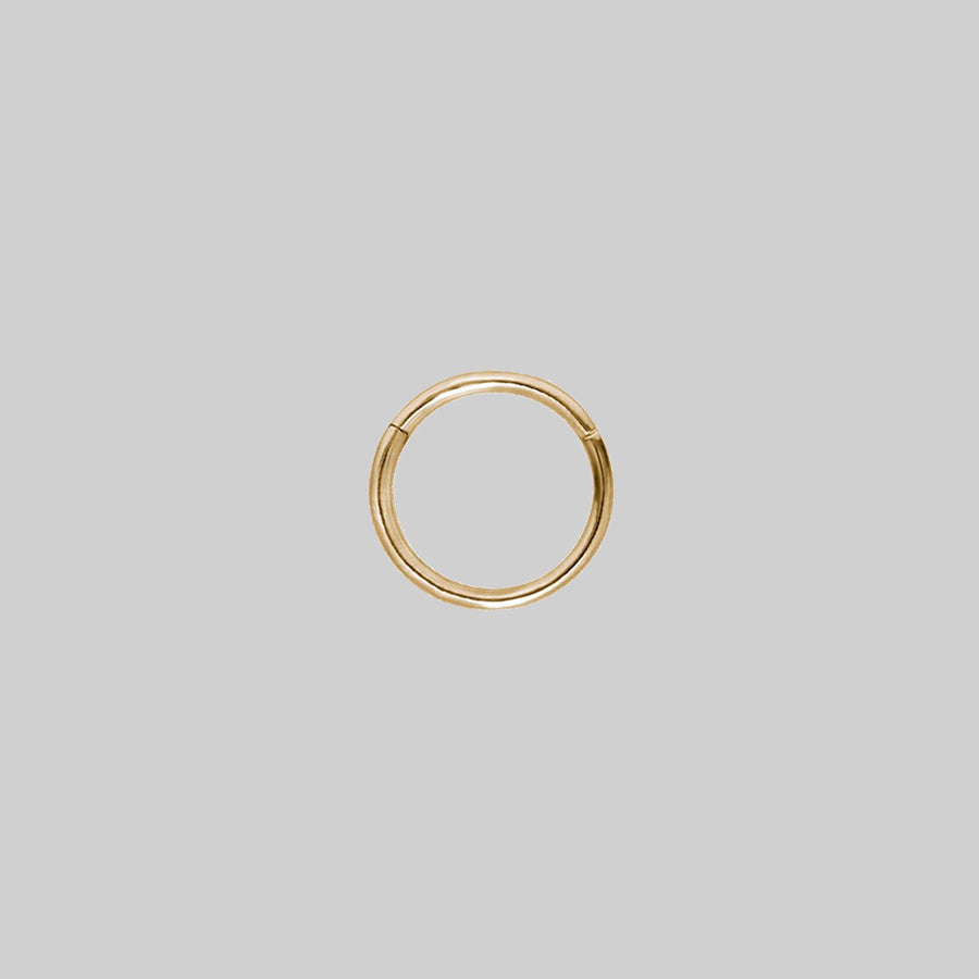 LARA. Gold Titanium Clicker Ring A small gold clicker ring with a simple design 10mm x 1.2mm