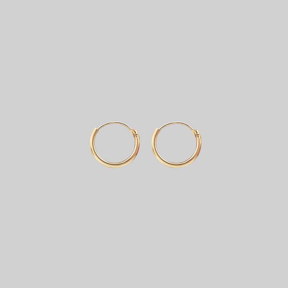 tiny gold hoop earrings