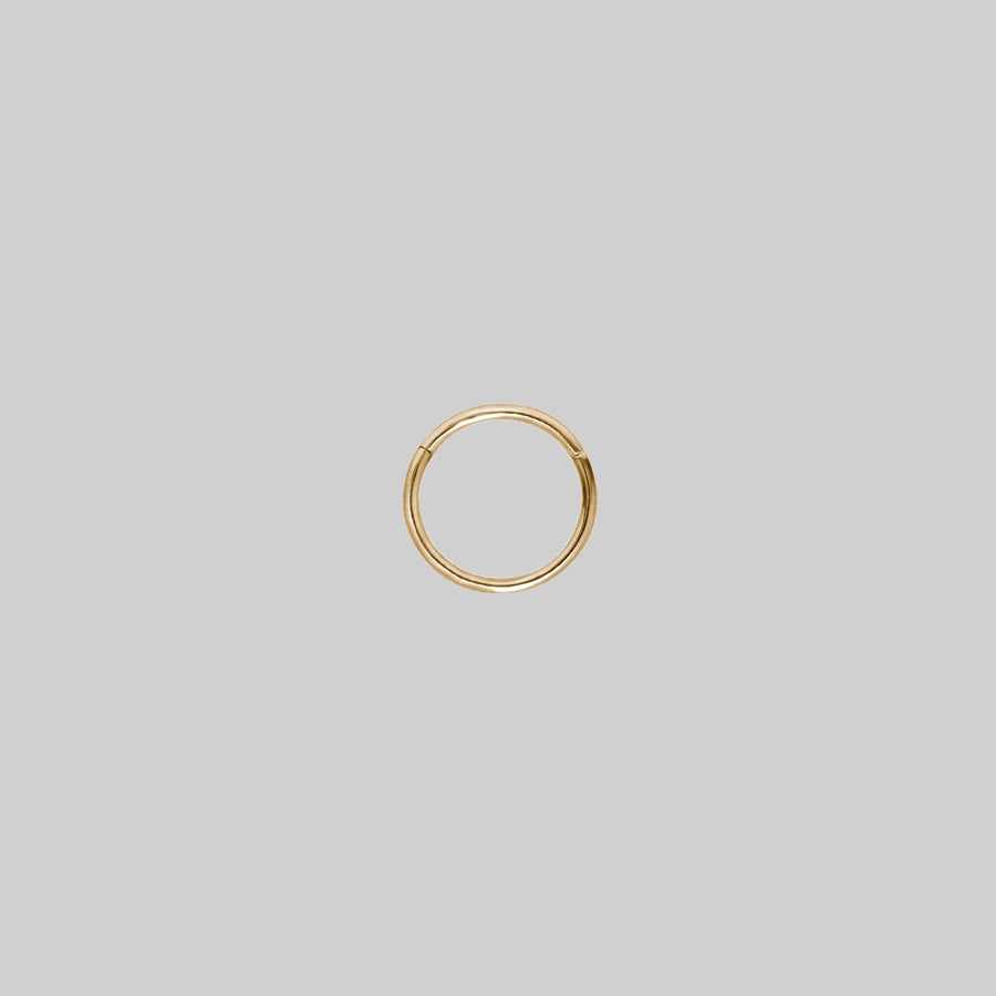 LARA. Gold Titanium Clicker Ring A small gold clicker ring with a simple design 1mm