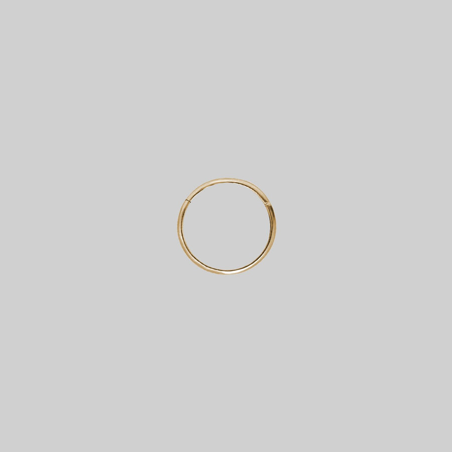 LARA. Gold Titanium Clicker Ring A small gold clicker ring with a simple design 8mm x 0.8mm