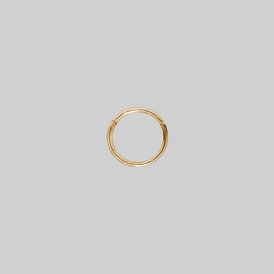 LARA. Gold Titanium Clicker Ring A small gold clicker ring with a simple design 8mm x 1.2mm