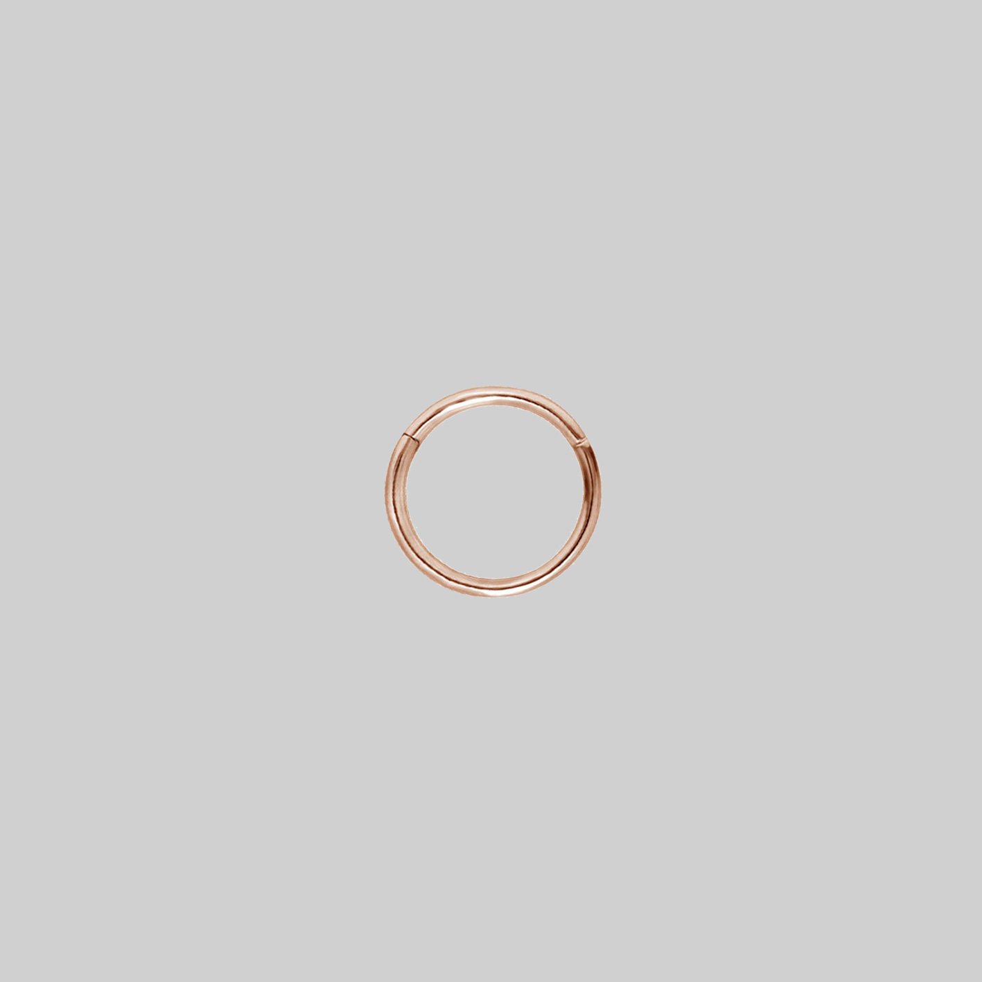 A simple rose gold clicker ring 8mm x 1.2mm