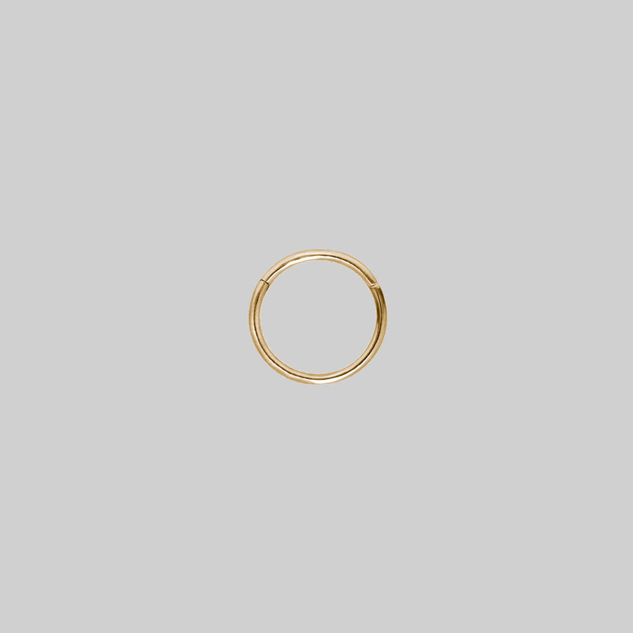 LARA. Gold Titanium Clicker Ring A small gold clicker ring with a simple design 8mm x 1mm