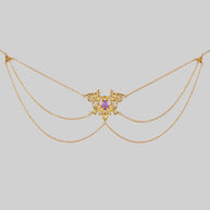amethyst and gold victorian style necklace 