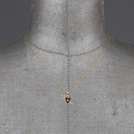 Black heart and dagger necklace