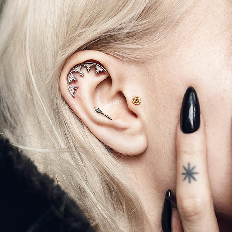 ELOWEN. Ornate Stud Earring - Silver ELOWEN. Ornate Stud Earring - Silver