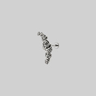 helix threader earring silver rose