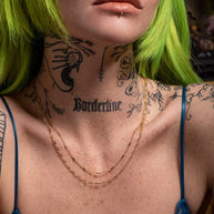 double delicate chain necklace