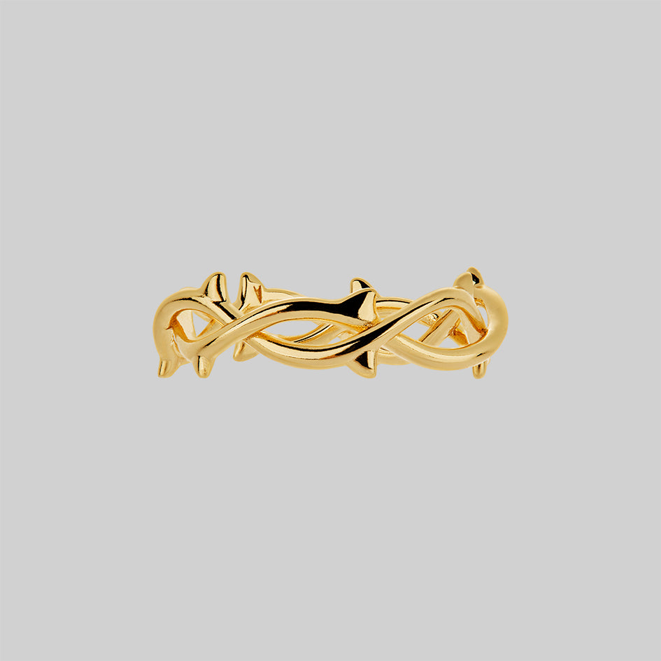 Gold thorn band ring