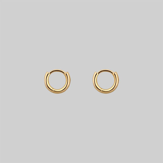Simple Gold Clicker Hoop Earrings - 10mm