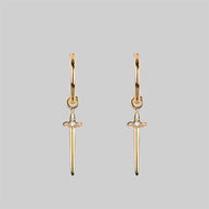 Gold dagger earrings
