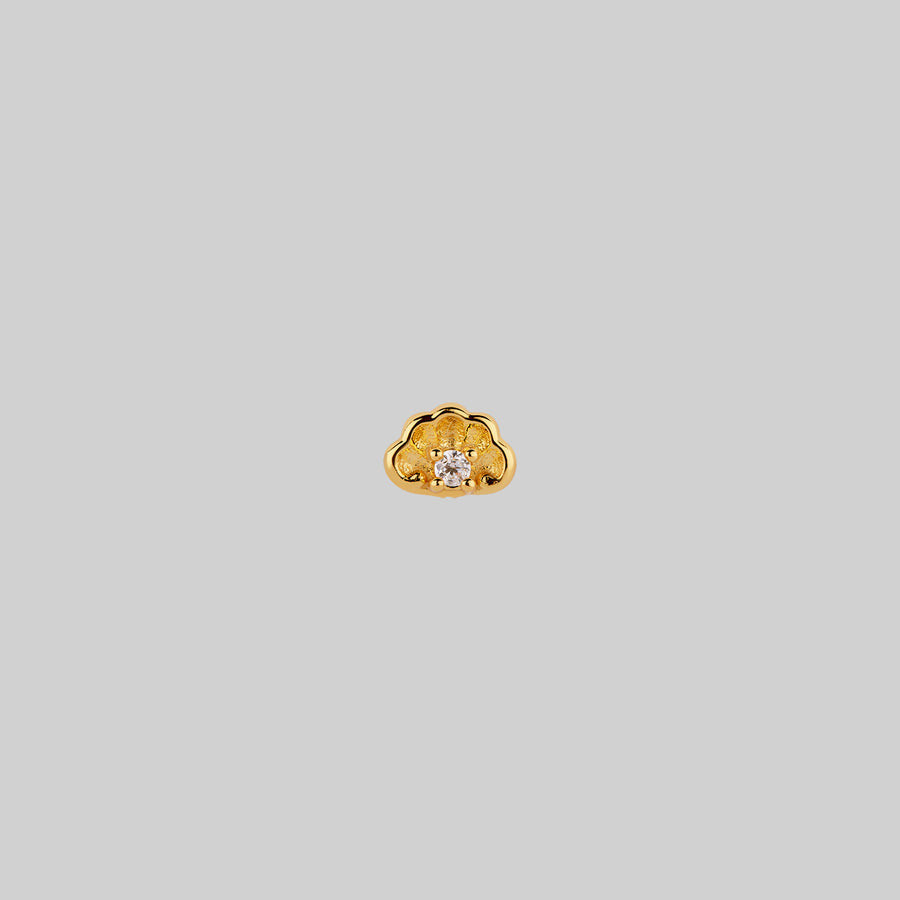 Gold shell cartilage ear stud