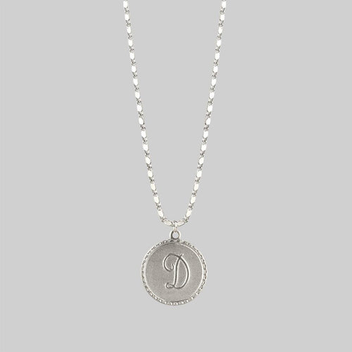 Initial Medallion Gold Necklace (A - M)