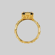 Onyx gemstone gold ring