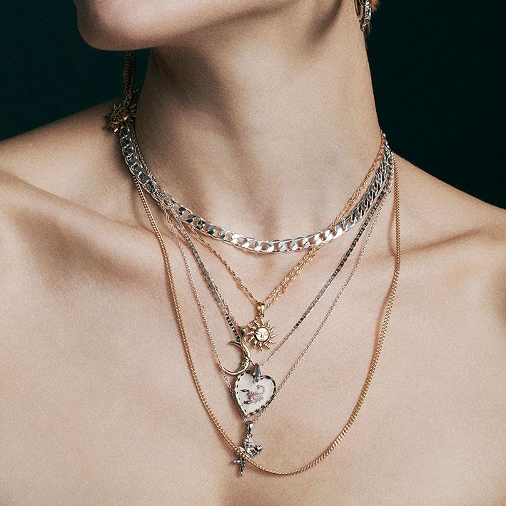 ANTARES. Glass Scorpion Necklace - Silver ANTARES. Glass Scorpion Necklace - Silver