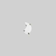 Silver Yang stud earrings