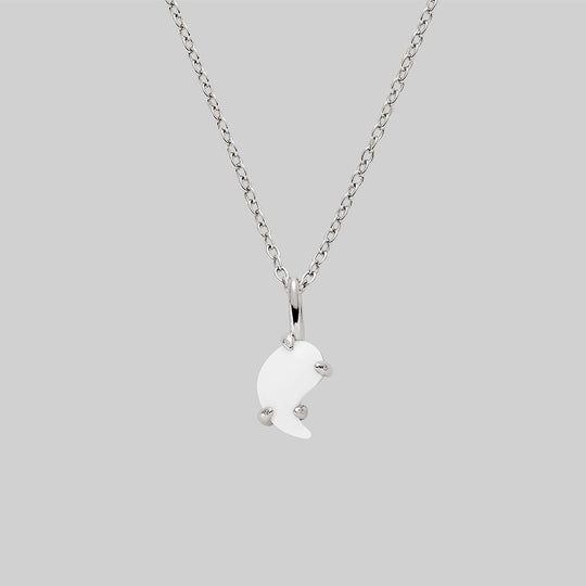 Yin & Yang Gemstone Necklaces - Silver