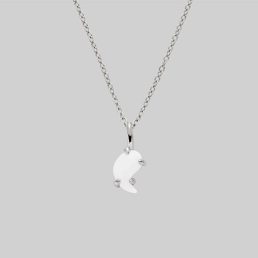 Yin & Yang Gemstone Necklaces - Silver