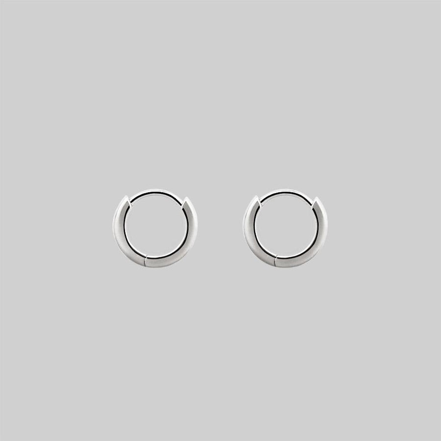 Silver clicker earrings