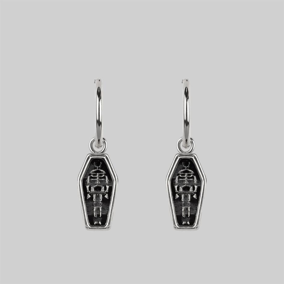 Silver skeleton earrings