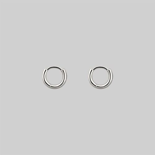 Small Silver Hoops - 8mm