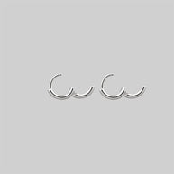 Simple Silver Clicker Hoop Earrings - 10mm