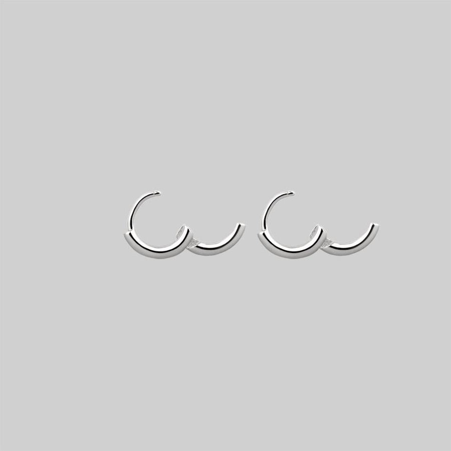 Simple Silver Clicker Hoop Earrings - 10mm Simple Silver Clicker Hoop Earrings - 10mm