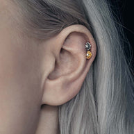 Tiny shell ear stud